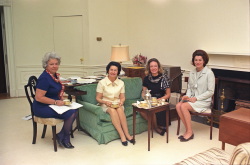 Group portrait of Lady Bird Johnson and her staff