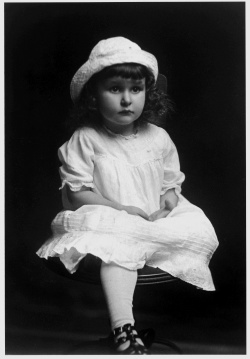 Childhood portrait of Claudia Alta Taylor